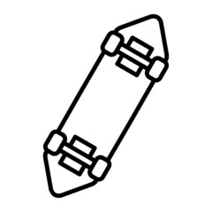 Skateboard Vector Line Icon Design