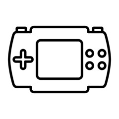 PSP Game Console Vector Line Icon Design