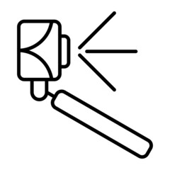 Selfie Vector Line Icon Design