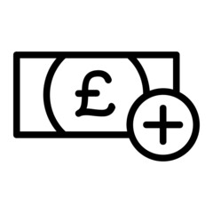 Add or Recharge Pound Sterling Digital Money Icon