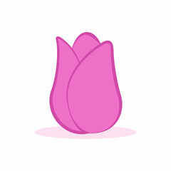 Pink tulip logo vector graphics