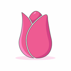 Pink tulip logo vector graphics