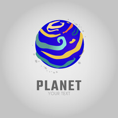 abstract planet design with gray