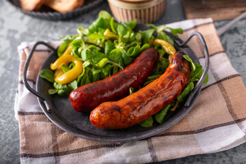 Grilled spicy sausages