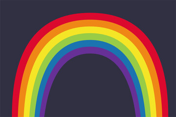 Pride LGBT rainbow vecto. Lesbian gay bisexual and transgender community concept. Flat design symbol isolated on white background. LGBTQ movement element raindow colored for banner, card, poster
