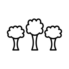 Trees Vector Line Icon Design