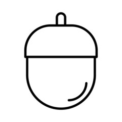 Acorn Vector Line Icon Design