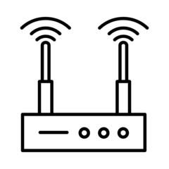 Router Vector Line Icon Design