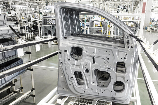 Doors For Automobile Production Stamping Parts For Automotive Manufacturing, Silver Color.