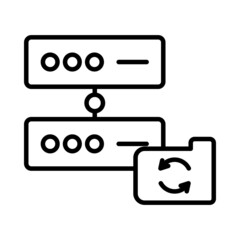 Backup Files Vector Line Icon Design
