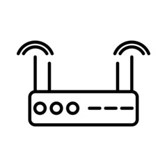 Router Vector Line Icon Design