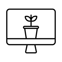 Smart Farm Vector Line Icon Design