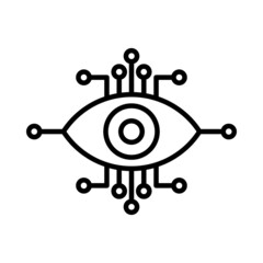 Eye Vector Line Icon Design