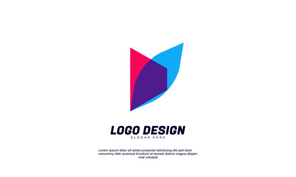 abstract creative idea brand identity for business corporate transparent color design logo template