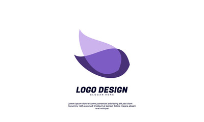 awesome creative inspiration or concept for company and business multicolor logo design template