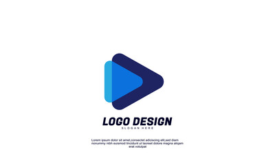 awesome creative inspiration or idea brand for company and business multicolor logo design template