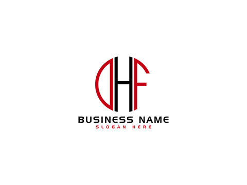 Creative DHF Logo Letter Vector Image Design For Business