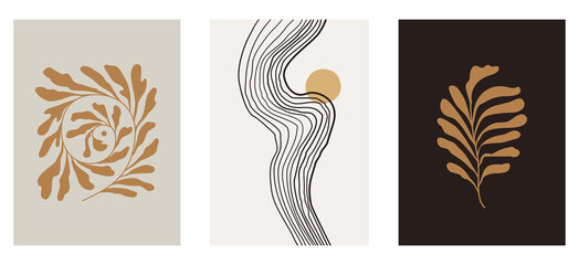 Fototapeta na wymiar Vector illustration collection - trendy abstract creative minimalist prints and compositions