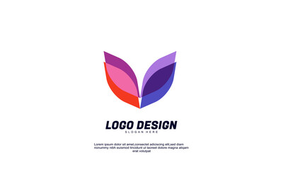abstract creative modern business for company inspiration multicolor logo design template