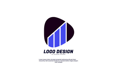 stock abstract creative idea brand identity triangle accounting financial gradient color logo template
