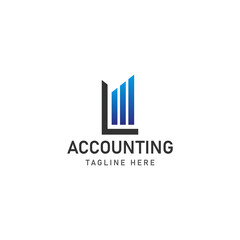 Accounting financial logo business icon vector illustration