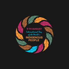 International Day of the World's Indigenous People - obrazy, fototapety, plakaty