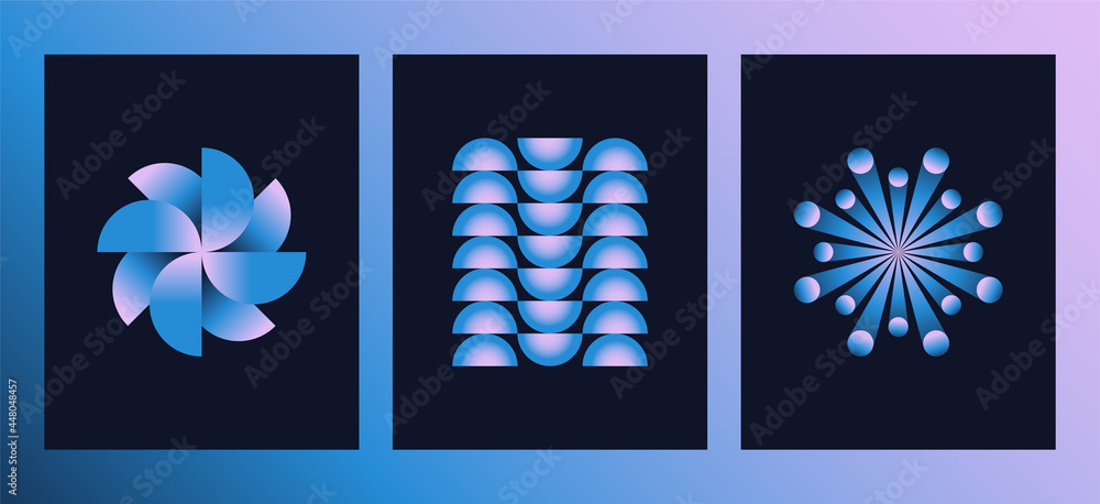 Poster vector illustration collection - trendy abstract creative minimalist prints and compositions with br