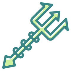 trident blue line icon