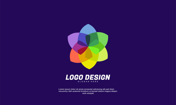 stock abstract creative inspiration logo for company branding corporate multicolor design template