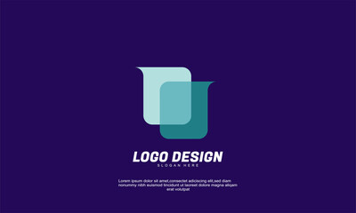 stock abstract creative inspiration modern logo for company branding corporate transparent color design vector