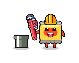 Character Illustration of snack as a plumber