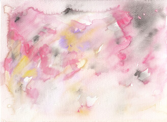 Hand drawn abstract watercolor background. Soft colors.