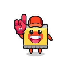 snack illustration cartoon with number 1 fans glove