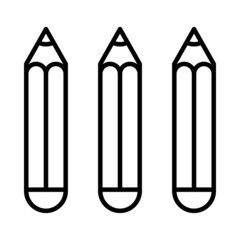 Colored Pencil Vector Line Icon Design