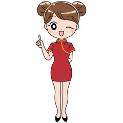 チャイナドレス　女性