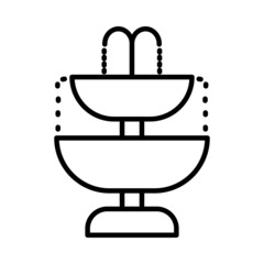 Obraz premium Fountain Vector Line Icon Design