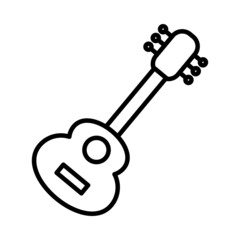 Guitar Vector Line Icon Design