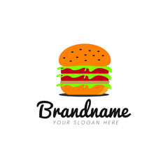 delicious burger logo for business

