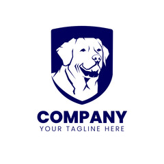 dog shield logo design