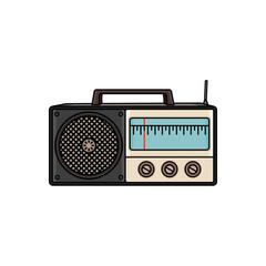 icon illustration Radio outline color