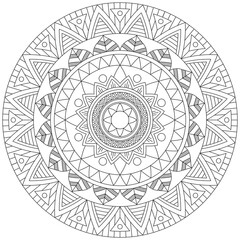 Leaf Flower Petal Coloring Mandala Art Simple Graphic Shape Vector Floral Oriental Outline Vintage Decorative Elements Pattern Illustration Islam Arabic Indian Turkish Mystic Religion Morals Lotus
