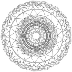 Leaf Flower Petal Coloring Mandala Art Simple Graphic Shape Vector Floral Oriental Outline Vintage Decorative Elements Pattern Illustration Islam Arabic Indian Turkish Mystic Religion Morals Lotus