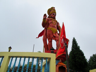 hanuman tok temple park statue in kalimpong darjeeling mirikh west bengal tour - obrazy, fototapety, plakaty
