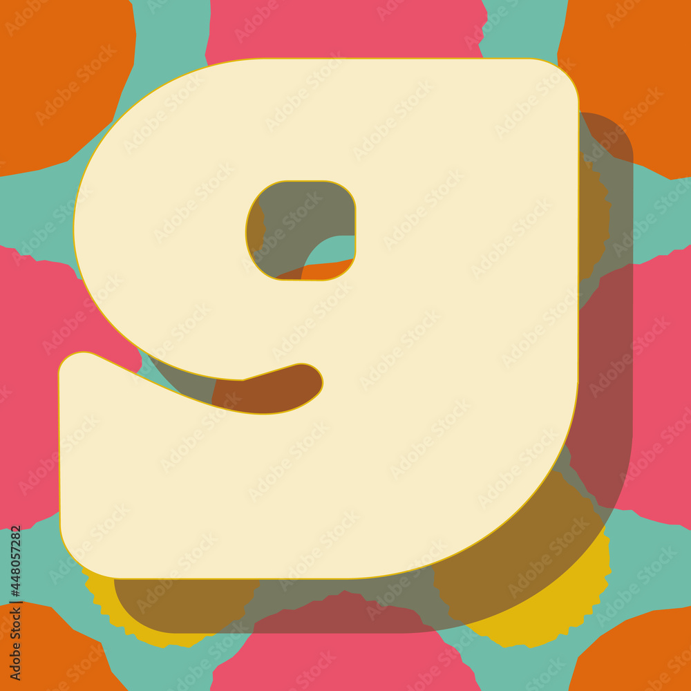 Poster letter g from the alphabet vector seamless repeat pattern print background