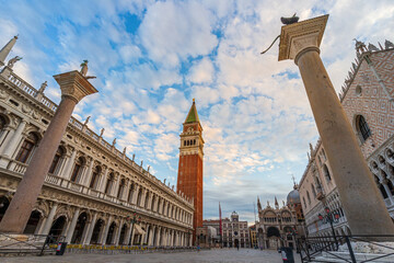 Naklejka premium Empty Piazza San Marco in Venice, Italy