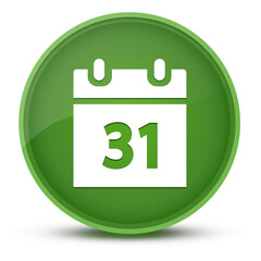 Calender luxurious glossy green round button abstract