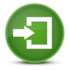 Login luxurious glossy green round button abstract