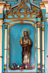 Colonial image of Jesus Christ in the Catholic Cathedral of Holguin city in Cuba