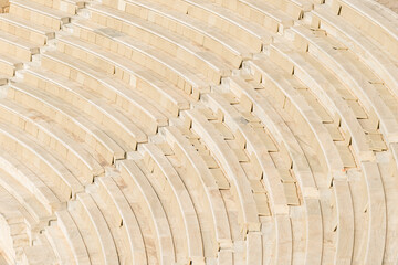 Ancient Odeon of Herodes Atticus in Athens, Greece on Acropolis hill