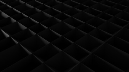 abstract black wall background. 3d rendering